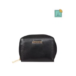 Sassora Unisex Black Leather Card Holder-picture-29