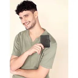 Sassora Unisex Black RFID Genuine Leather Two Fold Wallet-picture-20