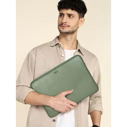 Sassora Unisex Textured Leather Laptop Sleeve-picture-12