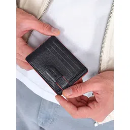 Sassora Unisex Textured Leather Two Fold Wallet-picture-24