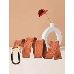 SASSORA VITO Tan Textured Leather Casual Belt-picture-28