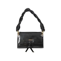 SASSORA Vivid Black Solid Medium Handbag-picture-47