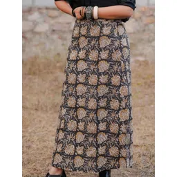 SASSY SAJJA Block Printed Maxi Skirt With Slit-picture-35