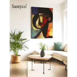 Sassyco Black & Yellow Canvas Wall Oil Paintings-picture-36