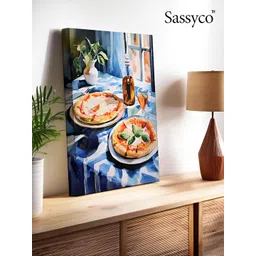 Sassyco Blue Abstract Printed Rectangle Wall Art-picture-18