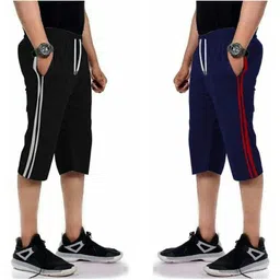 sathvik tex Striped Men Three Fourths-picture-27