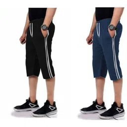 sathvik tex Striped Men Three Fourths-picture-10