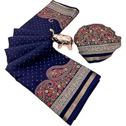 Women's Tussar Silk Kashmiri Print Pashmina Saree with Zari Weaving Border and Unstitched Blouse Piece-image-11