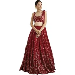 satvashiv Women's Silk Embroidered Semi-Stitched Lehenga Choli | Choli for Women | Ethnic Wear for Women | Lehenga choli for Women-picture-55