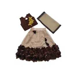 satyamfab Girls Embroidered Patchwork Ready to Wear Lehenga & Blouse With Dupatta-picture-31