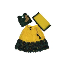 satyamfab Girls Embroidered Patchwork Ready to Wear Lehenga & Blouse With Dupatta-picture-32