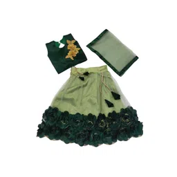 satyamfab Girls Embroidered Patchwork Ready to Wear Lehenga & Blouse With Dupatta-picture-33