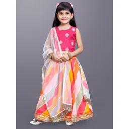 satyamfab Girls Embroidered Ready to Wear Lehenga & Blouse With Dupatta-picture-47