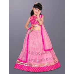 satyamfab Girls Patchwork Ready to Wear Lehenga & Blouse With Dupatta-picture-24