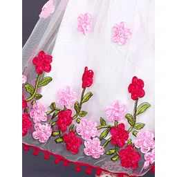 satyamfab Girls Patchwork Ready to Wear Lehenga & Blouse With Dupatta image 4