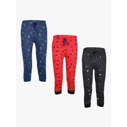 SAVAGE Boys Pack of 3 Assorted Pure Cotton Joggers-picture-31