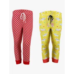 SAVAGE Girls Pack of 2 Printed Pure Cotton Joggers-picture-26