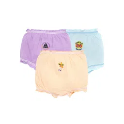 SAVAGE Girls Pack Of 3 Assorted Cotton Basic Briefs-picture-3