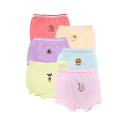 SAVAGE Girls Pack Of 6 Assorted Cotton Basic Briefs-picture-44