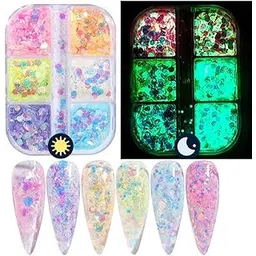 S.A.V.I UV Color Changing Glitter - Sun-Activated Nail Sequins for DIY Nail Art for Women & Girls-picture-13