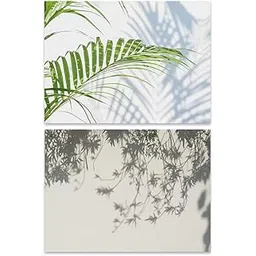 SAVIAURA 1 Sheet 2 in 1 Photography Backdrop 3D Flat Lay Tabletop Double-Sided Photo Background PVC Wrinkle-Free Small Products Photo Shoot (#26- Green Plant Shadow on Wall Pattern)-picture-17