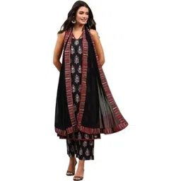 Savitricreation Women Ethnic Motifs Printed Regular Kurta with Trousers & With Dupatta-picture-30