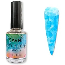 Savni Blooming Ink, Aqua Ink Color, Water Color Effect Nail Paint, 10ml, 0.3fl.oz (Blue-4, 10)-picture-42