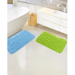 savya home Set of 2 Anti Skid Bath Mats 27" x 15"-picture-49