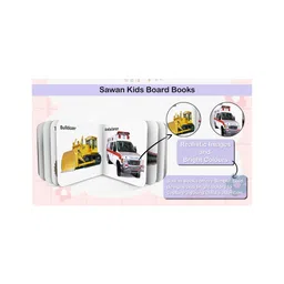 sawan Early Learning Little Library Kids Children Baby Books Set of 5 Books - Alphabets Fruits Vegetables Vehicles Wild Animals - English image 3