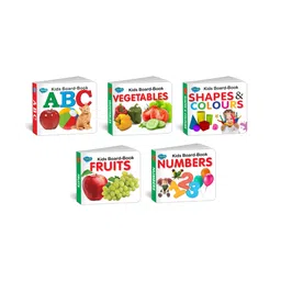 sawan Early Learning Little Library Kids Children Baby Books Set of 5 Books - Alphabets Fruits Vegetables Shapes & Colours Numbers - English-picture-10