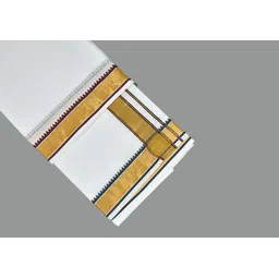 Sawariya Clothing Men's Trendy & Traditional White Cotton Zari Golden Border Dhoti 4.50 Mtr Striped, Solid Men Dhoti-picture-10