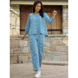 SAY Blue Printed Pyjamas Set-picture-15
