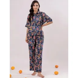 SAY Blue Printed Pyjamas Set-picture-29