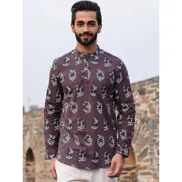 SAY Men Floral Printed Summer Sheers Kurta-picture-38