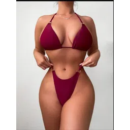 SAYAL CRATIO Halter Neck Swim Bikini Set-picture-14