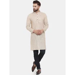 Sayesha Men Beige Geometric Printed Kurta-picture-10