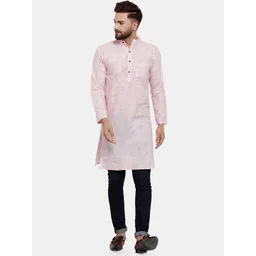 Sayesha Men Pink Geometric Printed Kurta-picture-14