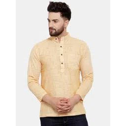 Sayesha Men Yellow Geometric Printed Kurta-picture-30