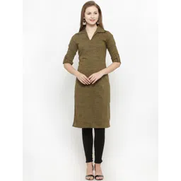 Sayesha Women Green Solid Cotton Kurta-picture-34