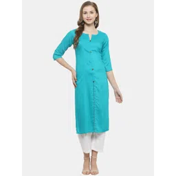Sayesha Women Turquoise Blue Kurta-picture-26