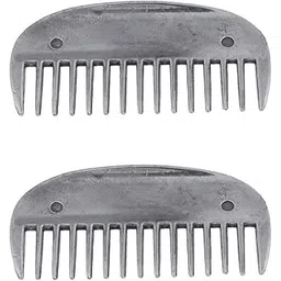 SAZ DEKOR 2 Pieces Stainless Steel Horse Curry Comb Brush Equestrian Grooming Supplies-picture-36