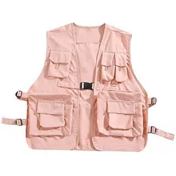 saz dekor 3xUtility Vest Front Buckle Cargo Vest for Men Women Adults Outdoor Activities L Pink-picture-51