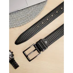 SAZARA Men Textured Leather Belt-picture-23