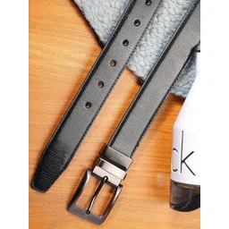 SAZARA Men Textured Leather Reversible Belt-picture-17