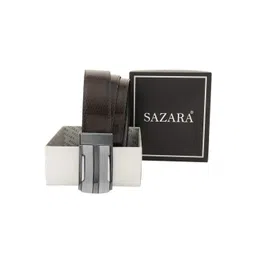 SAZARA Men Textured Leather Reversible Belt-picture-40