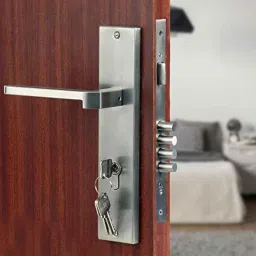 Saze 10 inch Stainless Steel Matt Finish Cylindrical Plate 4 Bullet Pin Mortise Door Lock Handle Set with 3 Computer Keys, Mg306-picture-26