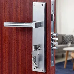 Saze 10 inch Stainless Steel Matt Finish Cylindrical Plate 4 Bullet Pin One Side Key Mortise Door Lock Handle Set with 3 Computer Keys, Mg303-picture-39