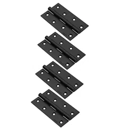 Saze 4 Pcs 4 inch 2mm Stainless Steel Black Matt Finish Door Butt Hinges Set-picture-19