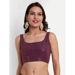 SAZRIKA Embellished Square neck Saree Blouse-picture-34