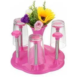 sbaprime Stylish Glass and Spoon Organiser for Glasses and Cutlery Glass Stand Made Stainless Steel and Virgin Plastic Plastic, Steel Glass Holder-picture-25